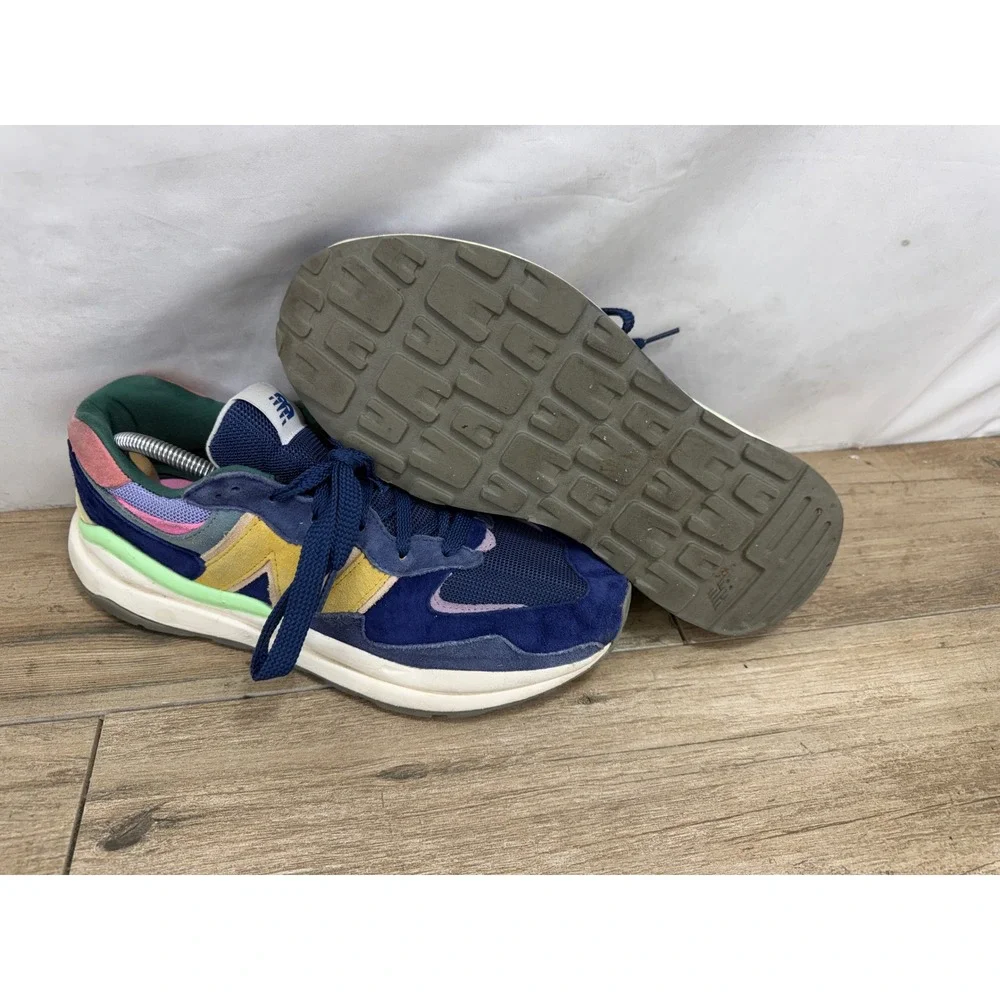 New Balance 57/40 Mens Navy‎ Blue Yellow Pink Sneakers M5740SSG Size 9.5